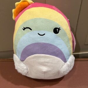 Squishmallows Rainbow Plush - Pink, Yellow, Purple, Blue, White